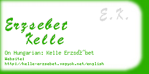 erzsebet kelle business card